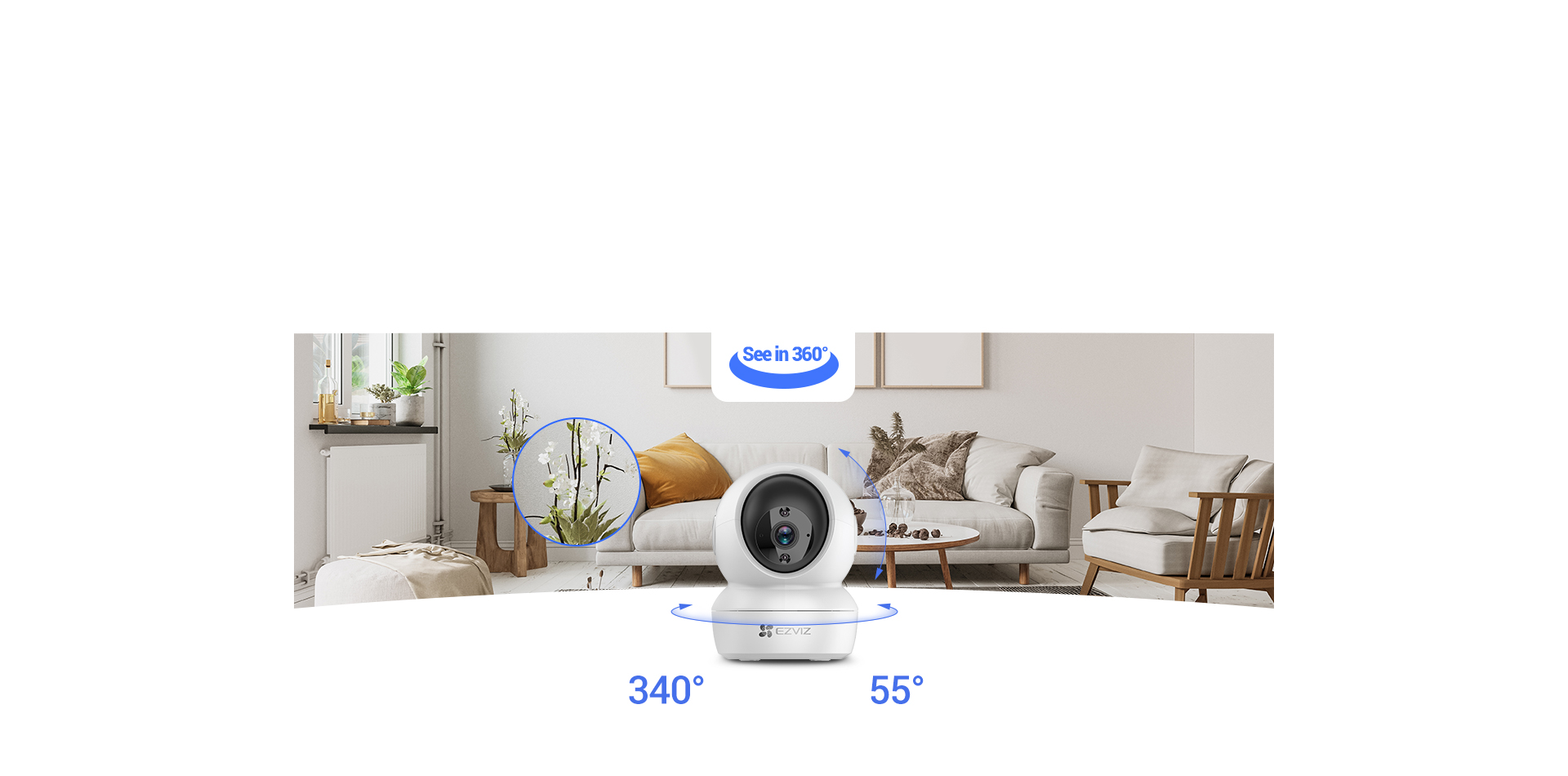Vista 360 grados ezviz h6c