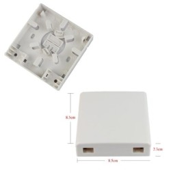 ROSETA PARA FIBRA OPTICA INTERIOR DE 2 PUERTOS