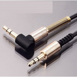 CABLE DE AUDIO PLUS PUNTA METALICA CORDON DORADO (ALTA CALIDAD)