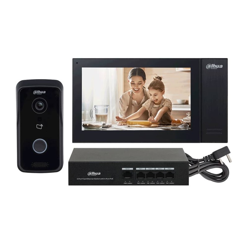 KIT DE VIDEOPORTERO IP 2MP, INCLUYE DHI-VTO2111D-P-S3 + DHI-VTH2621G-P + DH-PFS3006 4ET-36 DHI-KTP03 KIT DE VIDEOPORTERO IP 2MP, INCLUYE DHI-VTO2111D-P-S3 + DHI-VTH2621G-P + DH-PFS3006 4ET-36 DHI-KTP03