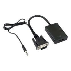 CONVERTIDOR VGA A HDMI + AUDIO FULL HD 1080P