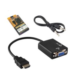 CABLE CONVERTIDOR DE HDMI A VGA CON AUDIO