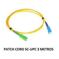 Patch Cord 3 metros Conector SC APC - SC UPC  Verde - Azul