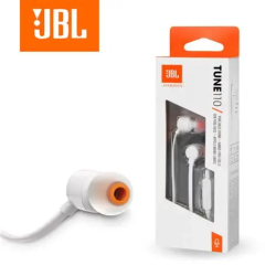 AURICULARES JBL TUNE 110 BLANCOS CABLEADOS