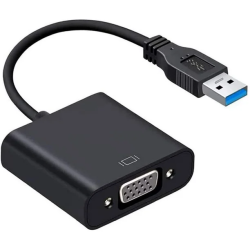 CONVERTIDOR USB 3.0 A VGA NEGRO