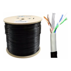 ROLLO DE CABLE UTP EXTERIOR CAT 6 100% COBRE