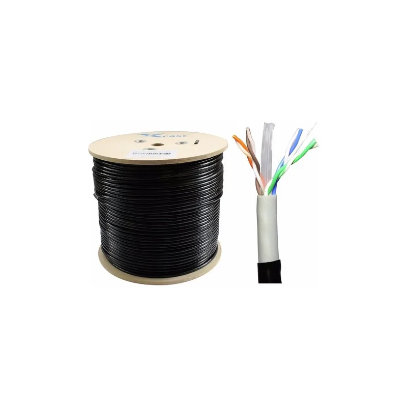 ROLLO DE CABLE UTP EXTERIOR CAT 6 100% COBRE