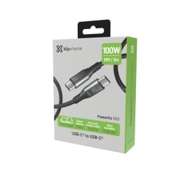 CABLE USB-C a USB-C 3m 60W  KAC-250-10FT KLIP XTREME