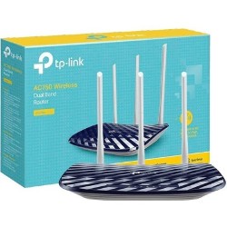 Router TPLINK Inalámbrico Doble Banda Ac750 Dual Band 3 Antenas Externas